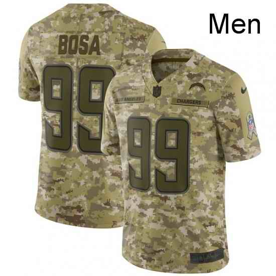 Men Nike Los Angeles Chargers 99 Joey Bosa Limited Camo 2018 Salute to Service NFL Jersey
